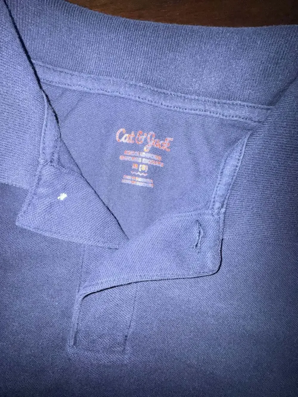 Blue Cat & Jack School Uniform Piqué Polo Shirt Size M (8)